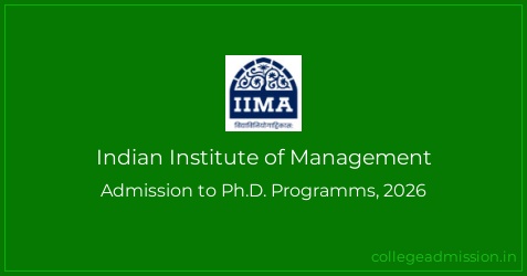 Indian Institute of Management: Admission to Ph.D. Programms, 2026 ...