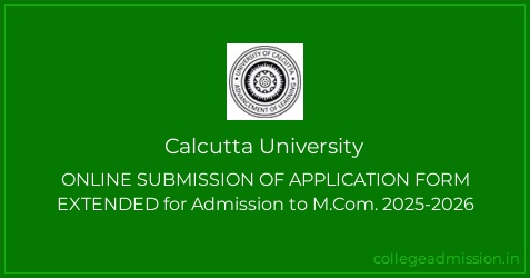 Calcutta University: ONLINE SUBMISSION OF APPLICATION FORM EXTENDED for ...