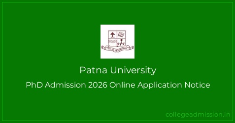 Patna University: PhD Admission 2026 Online Application Notice ...