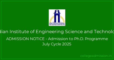Indian Institute of Engineering Science and Technology: ADMISSION ...
